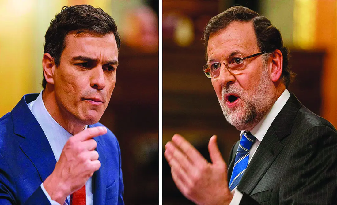 Pedro S&aacute;nchez, del PSOE, y Mariano Rajoy, del PP. / rtve.es