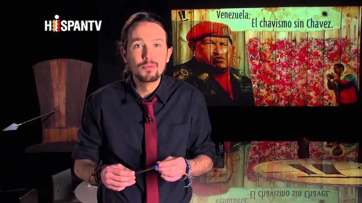 Pablo Iglesias de presentador en HispanTV.