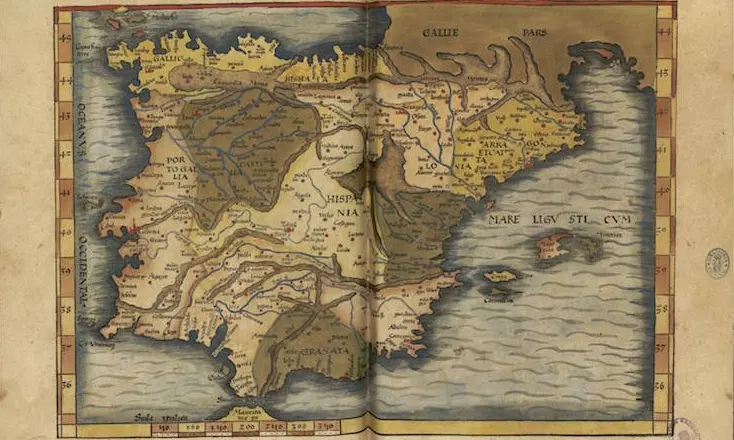 Mapa de España S.XIX. / Biblioteca Nacional