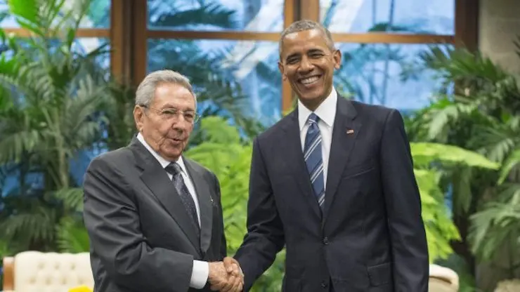 Raúl Castro y Barack Obama en La Habana. / Twitter