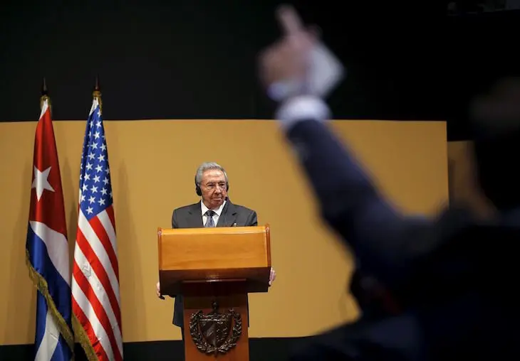 Raúl Castro en rueda de prensa. / EP