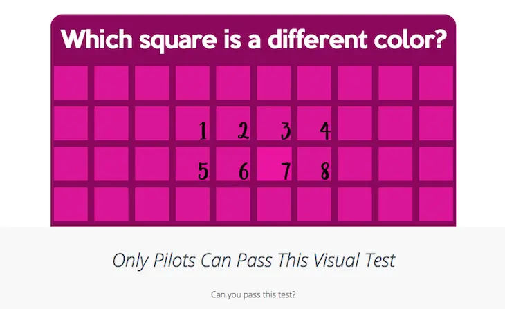 El test que solo un piloto puede pasar.