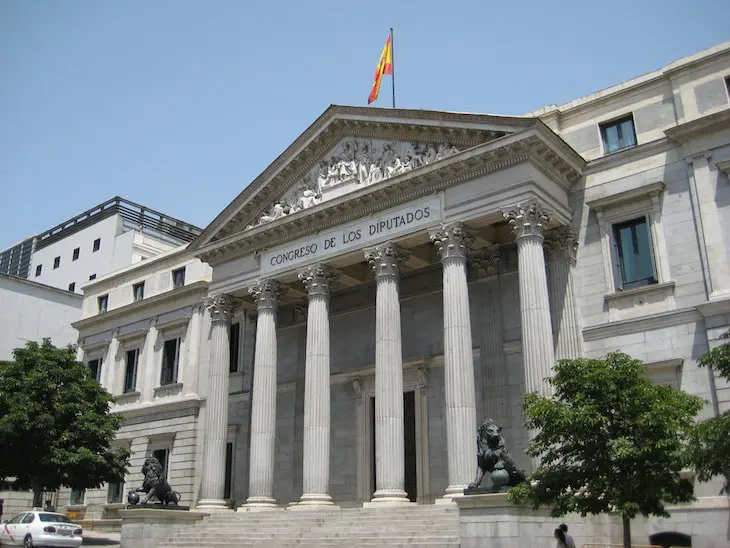 Congreso de diputados de España.