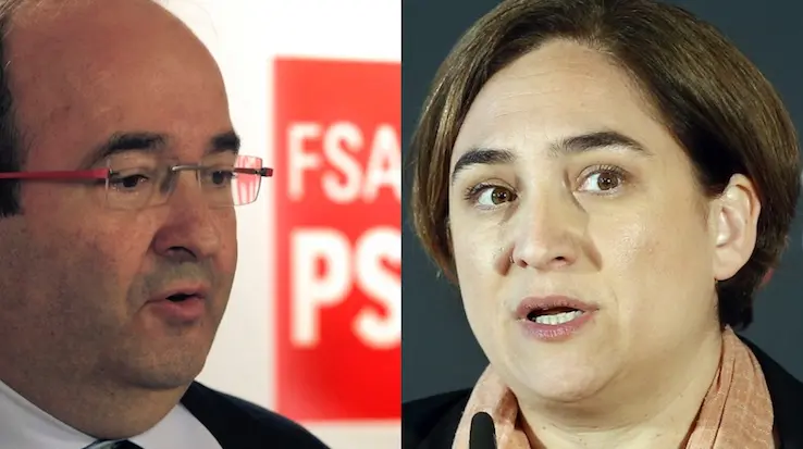 Miquel Izeta y Ada Colau. / RRSS