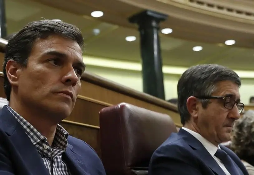 Pedro Sánchez y Patxi López. / Twitter