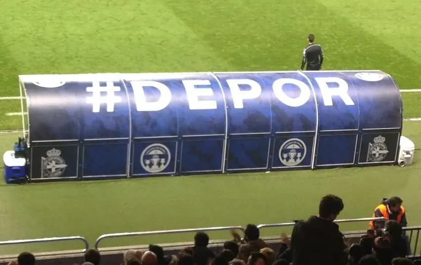 Antigua marquesina en Riazor. / Mundiario