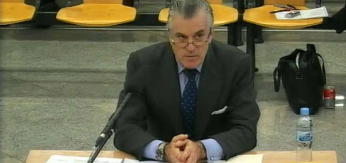 Luis Bárcenas en la sala de la Audiencia Nacional. / Youtube