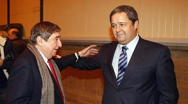 Augusto César Lendoiro y Tino Fernández. / RCD