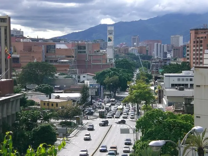 Vista aérea de Caracas.