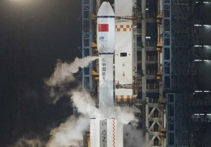 Tianzhou 1, nave espacial china, durante su lanzamiento. AFP.