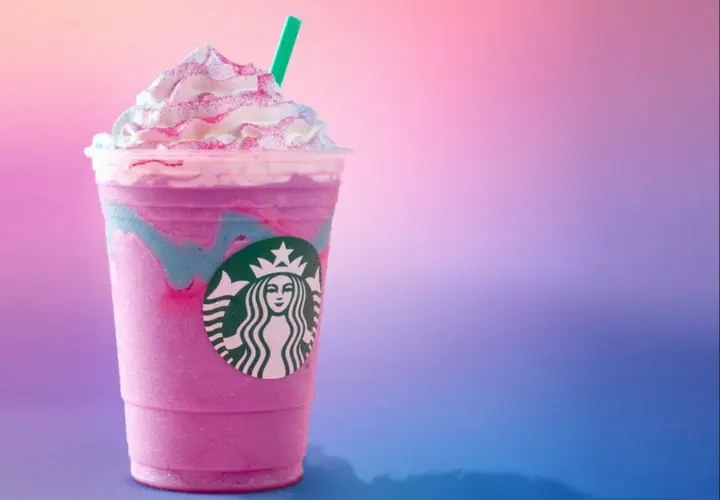 Frappuccino unicornio de Starbucks. Starbucks