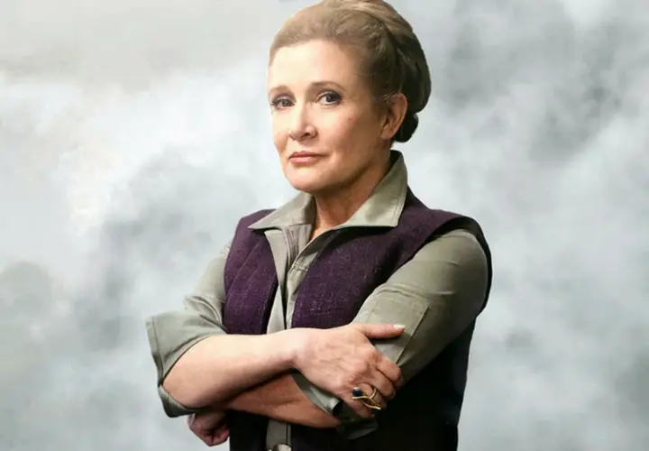 Carrie Fisher, actriz y guionista, como Leia Organa. Disney