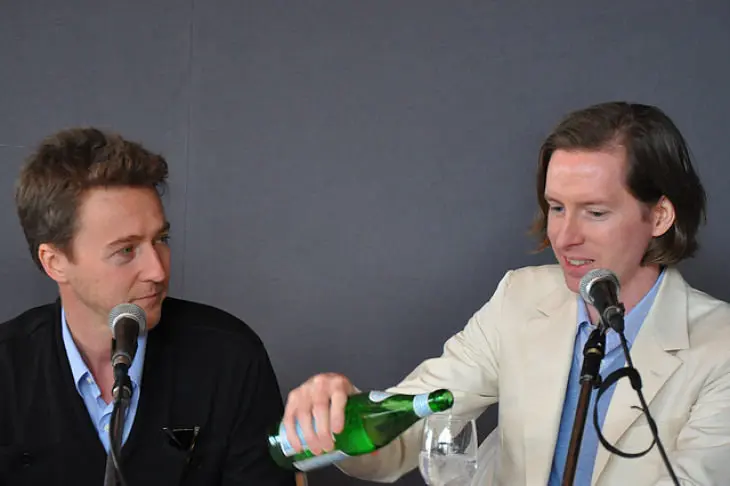 Wes Anderson junto a Ed Norton Flickr