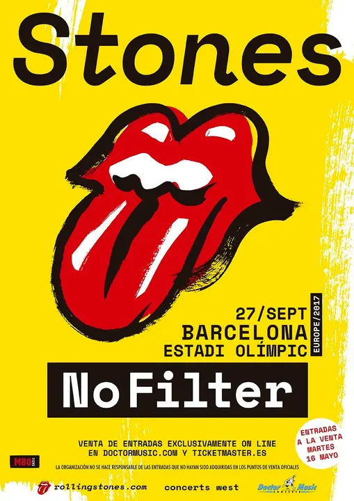 Cartel del concierto de los Stones en Barcelona. / Mundiario