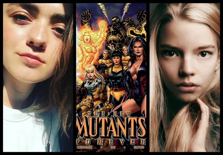 Maisie Williams, actriz; c&oacute;mic de Marvel; y Anya Taylor-Joy, actriz. Instagram, Marvel y Tumblr.
