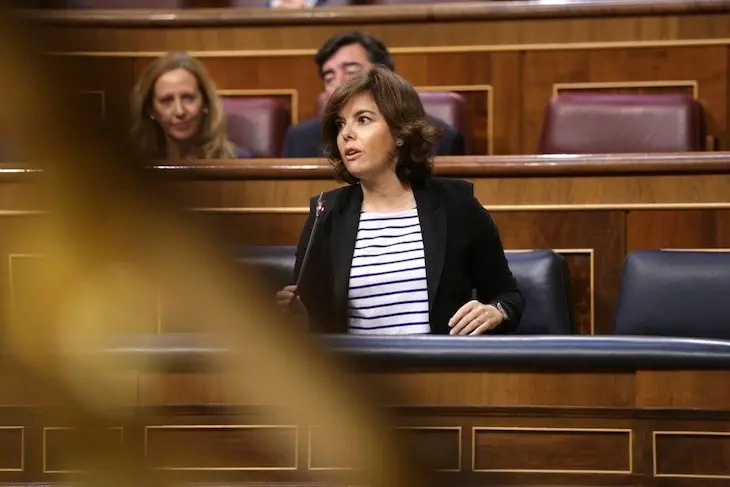 Soraya Sáenz en el Congreso. / Twitter.