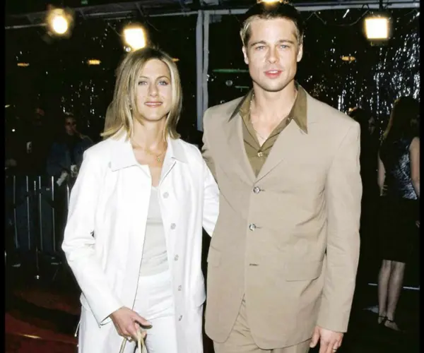 Brad Pitt, actor, y Jennifer Aniston, actriz. Pinterest.