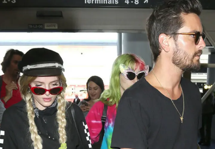 Bella Thorne, actriz y Scott Disick, empresario. Twitter.