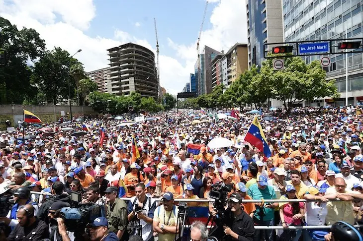 Manifestación en Venezuela contra la Constituyente. / Twitter.