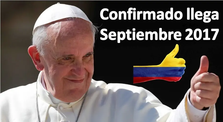 Cartel anunciador de la visita del Papa a Colombia.