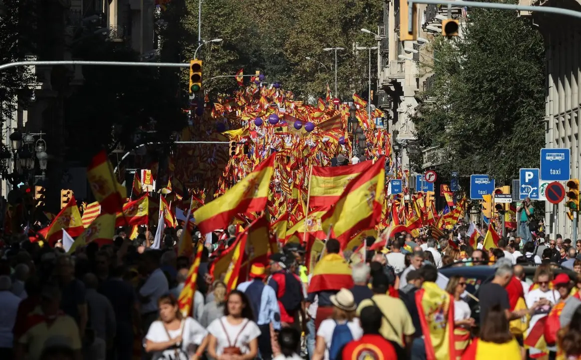 Manifestaci&oacute;n en Barcelona. / Twitter