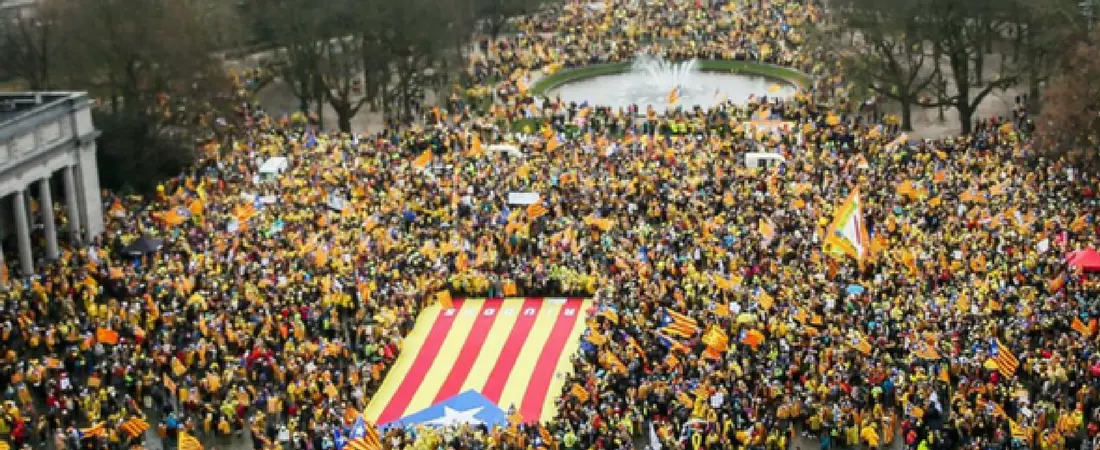 Marcha a favor de la independencia en Bruselas. Twitter
