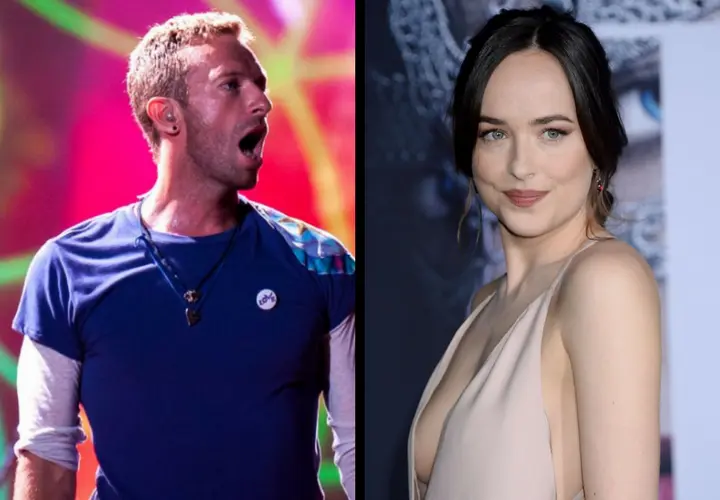 Chris Martin, cantante, y Dakota Johnson, actriz. Pinterest.