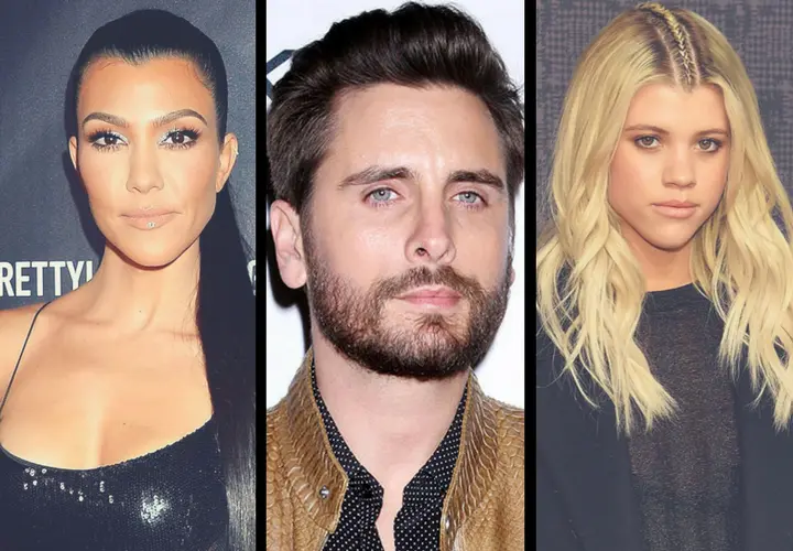 Kourtney Kardashian, empresaria; Scott Disick, empresario; y Sof&iacute;a Richie, modelo. RR SS.