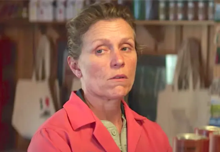 Frances McDormand, actriz; ganadora del Globo de Oro. RR SS.