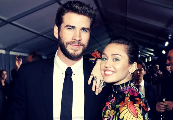 miley cyrus and liam hemsworth.