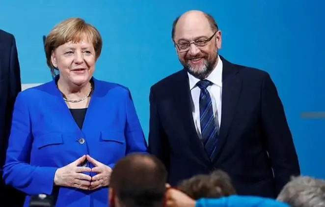 Angela Merkel y Martin Shulz. / RR SS