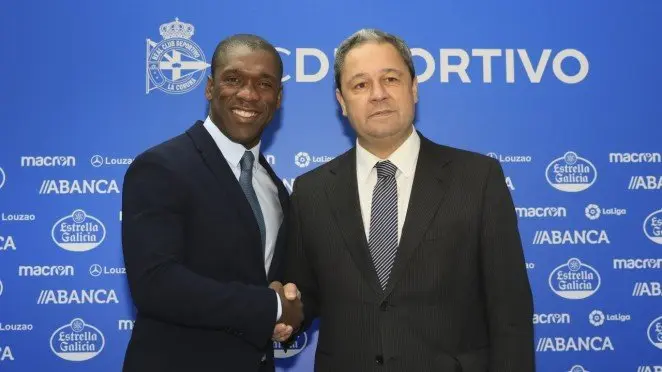 Clarence Seedorf y Tino Fern&aacute;ndez. / RCD