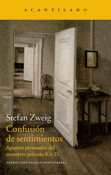 Portada. Confusi&oacute;n de sentimientos, de Stefan Zweig