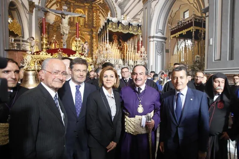 Los ministros Catalá y Cospedal vivieron las procesiones de Málaga a pie de trono. / Sur