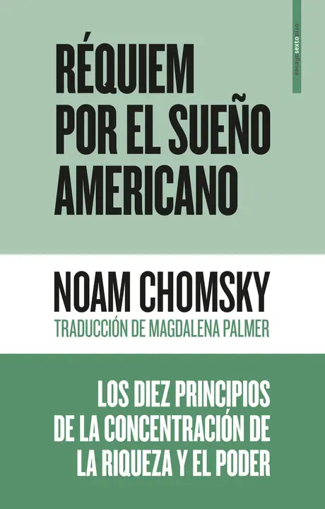 Portada. Requiem por el sue&ntilde;o americano, de Noam Chomsky