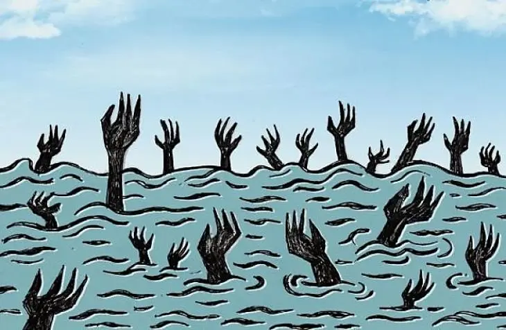 Inmigrantes ahogados. / Lusmore Dauda