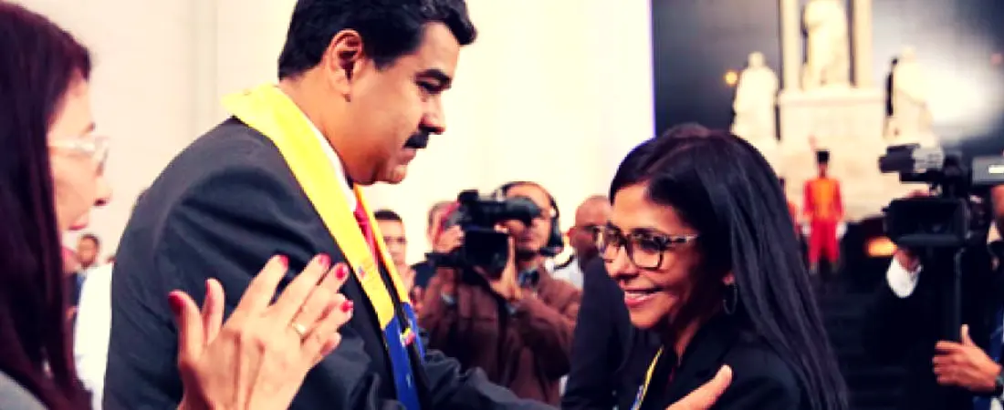 Nicol&aacute;s Maduro, presidente de Venezuela; y Delcy Rodr&iacute;guez, vicepresidenta de Venezuela. /  Twitter.