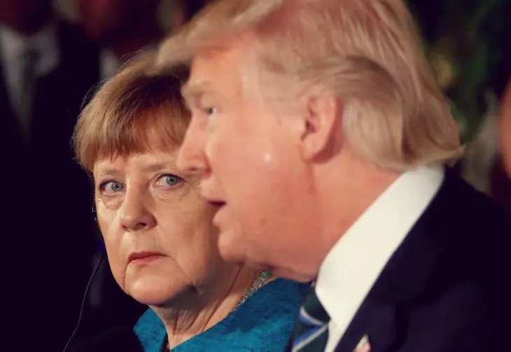 Angela Merkel, canciller de Alemania y Donald Trump, presidente de EE UU. / Twitter