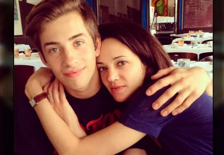 Jimmy Bennett, actor; y Asia Argento, actriz. Instagram.