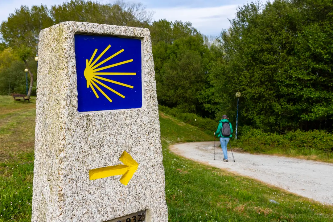 Camino de Santiago en Punta da Xira en Culleredo (A Coru&ntilde;a). / Xurxo Lobato