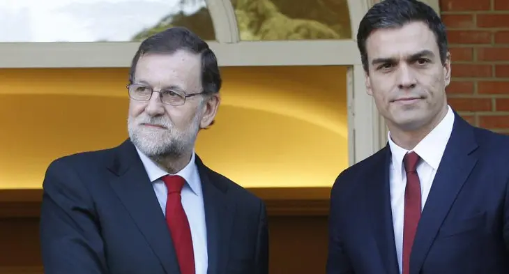 Mariano Rajoy y Pedro S&aacute;nchez. / RRSS.