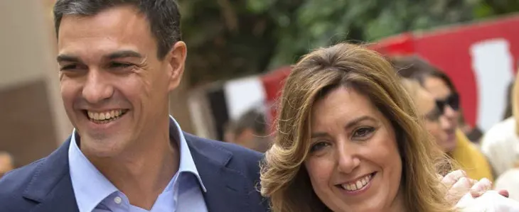 Pedro S&aacute;nchez, presidente del Gobierno de Espa&ntilde;a, y Susana D&iacute;az, presidenta de la Junta de Andaluc&iacute;a. / RRSS.