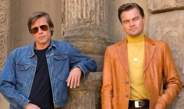 Brad Pitt y Leonardo Di Caprio, actores, en el rodaje de Once Upon a Time in Hollywood. / RRSS.