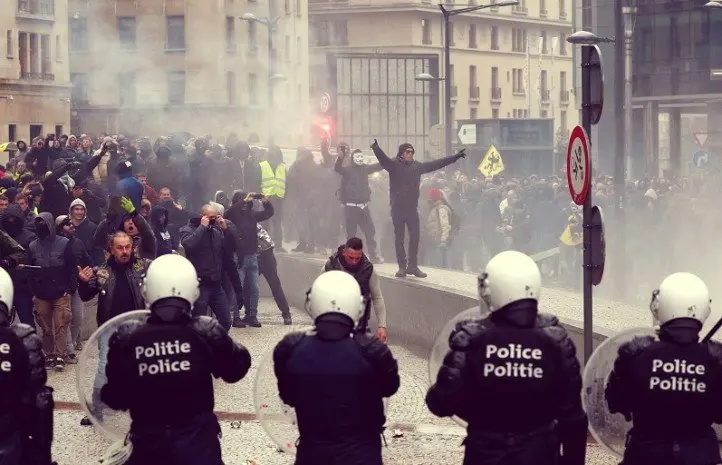 Manifestaci&oacute;n en Bruselas. RR SS