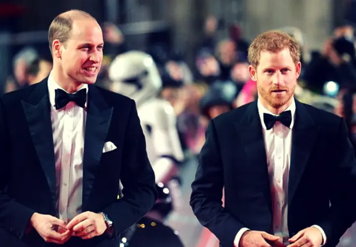 Pr&iacute;ncipe Guillermo, duque de Cambridge; y pr&iacute;ncipe Harry, duque de Sussex. RR SS.