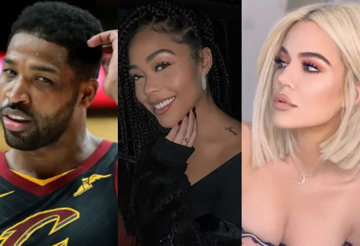 Tristan Thompson, Jordyn Woods y Khlo&eacute; Kardashian. / Mundiario.
