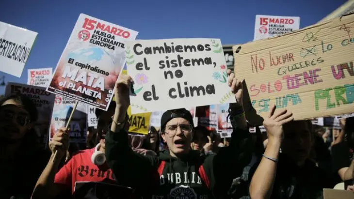 Protesta en Espa&ntilde;a contra el cambio clim&aacute;tico. / El Diario.