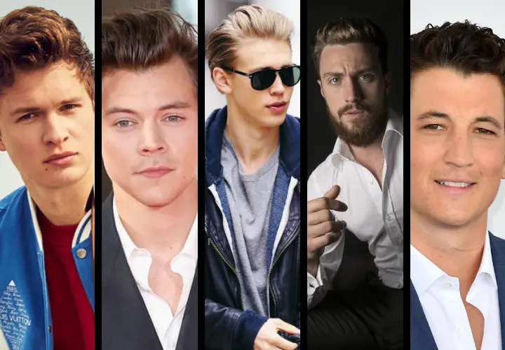 Ansel Elgort, Harry Styles, Austin Butler, Aaron Taylor-Johnson y Miles Teller, actores. RR SS.