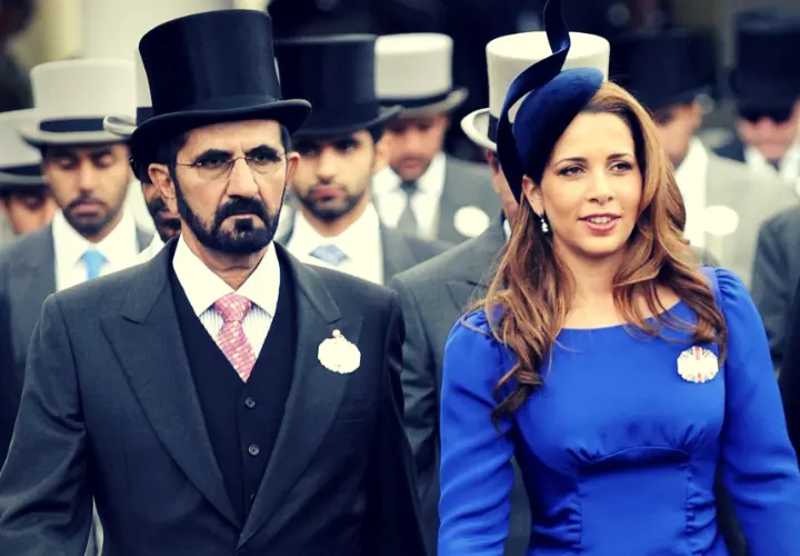 Emir Mohamed bin Rashid Al Maktum y la princesa Haya de Jordania. RR SS.