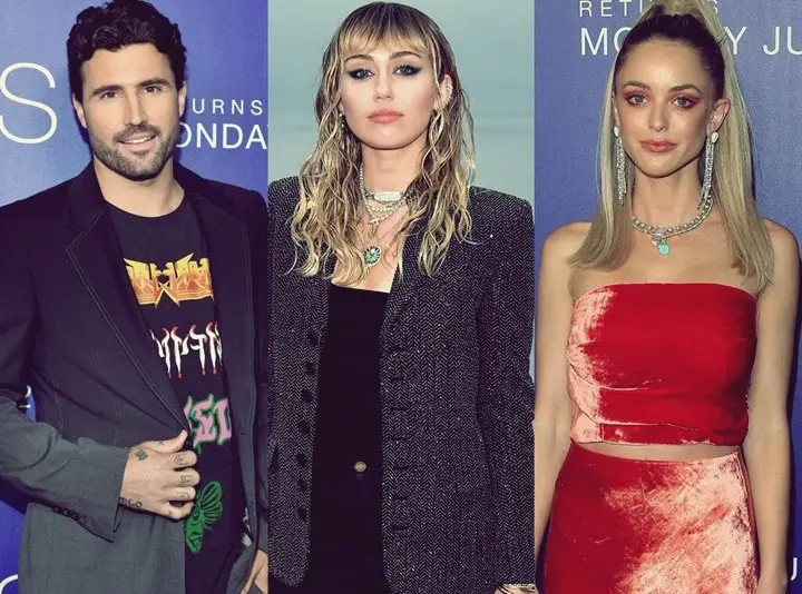 Brody Jenner, modelo; Miley Cyrus, cantante; Kaitlynn Carter, bloguera. / RR SS